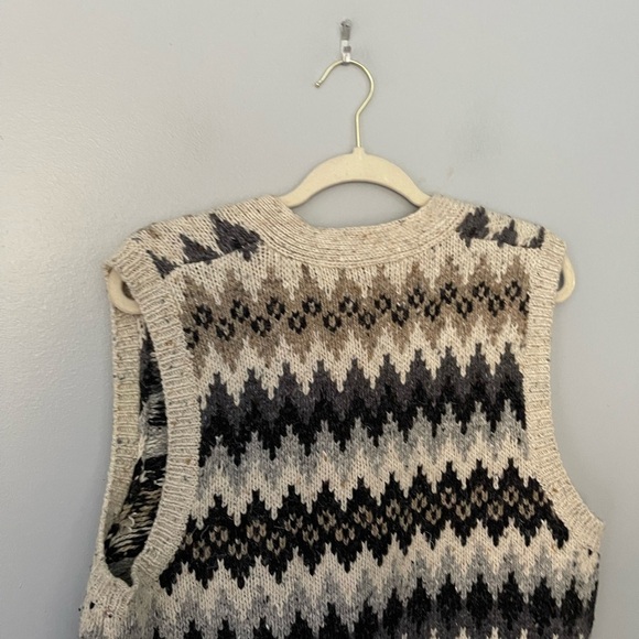 Milano sport vintage knit sweater vest L - Picture 3 of 5